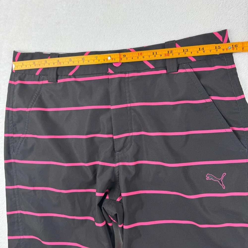 Puma‎ Golf Shorts Mens 30 Black Pink Striped dryCELL Performance